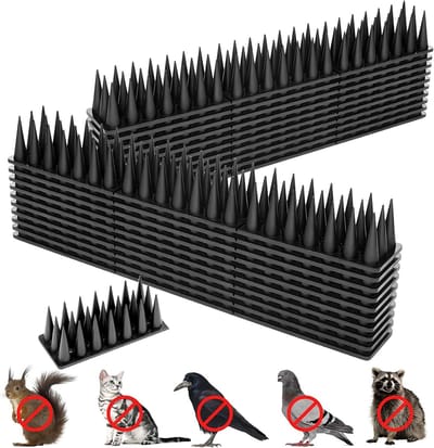 Effectieve 12-delige Pigeon Afweerspikes voor Balkon en Muren, 5.1 m, Dierenbescherming, Vogelafschrikking, Plastic Spikes voor Pigeon Preventie
