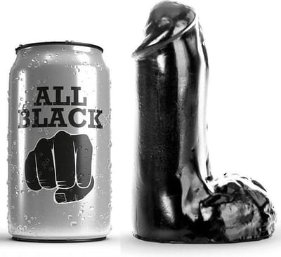 All Black - Dildo - 13 x 4.5 cm - Zwart