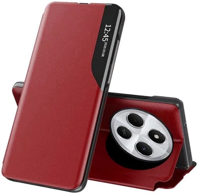 Hoesje geschikt voor Xiaomi Redmi 14C / Xiaomi Poco C75 - Techsuit eFold Book Case - Rood