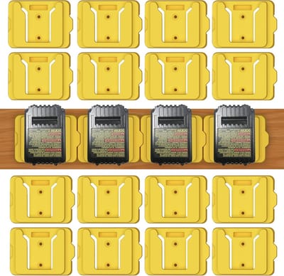 Batterij Houder - Batterij Case - Batterijen Organiseren - Compact Ontwerp - 20 Stuks - Geel