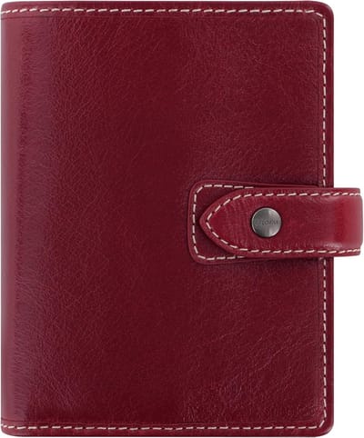 Persoonlijke Organizer - Agenda Planner - Afspraken Plannen - Zacht Buffelleder - 14.5 x 12.5 cm - Bordeaux