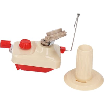 Garenwinder met Garenschaar 2 Plastic Naalden Verstelbare Bureauklem Geluidsarm Eenvoudige Installatie Handzwengel Garenbal beige