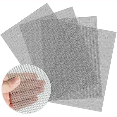 Dailygoods- Gaas Scherm - 4 Stuks - Roestvrij Staal - 9,8 x 4,9 Inch - 1 mm Gat 20 Mesh - Hittebestendig - Gemakkelijk te Snijden - Metaalgaas