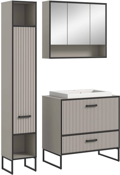 Bagno badkamercombinatie kasjmier NB zwart NB - 48x125x192cm