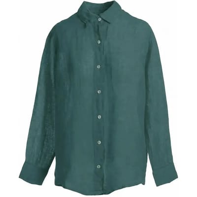 Dames lange mouw blouse in gaas Haris Cotton Essentials