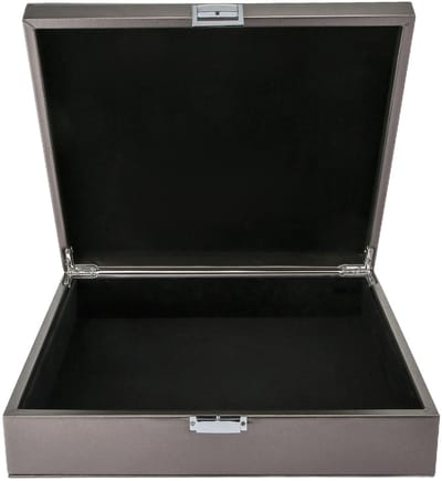 Emilie collection - opbergdoos - metallic zilver - luxe opbergkist voor sieraden en accessoires - maat large