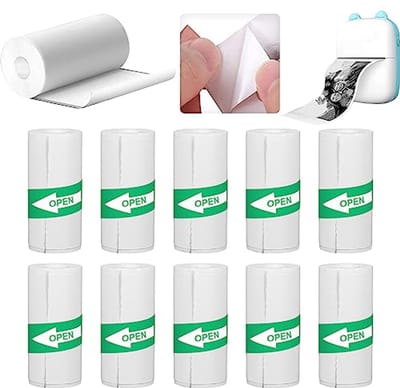 Zelfklevende Thermorollen mini etiketten 57 x 25 mm, 10 stuks - Perfect voor Mugshots en Foto's van Kinderen
