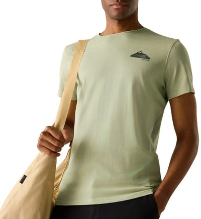 Heren T-shirt met korte mouwen en grafische print, ademend en luchtig.