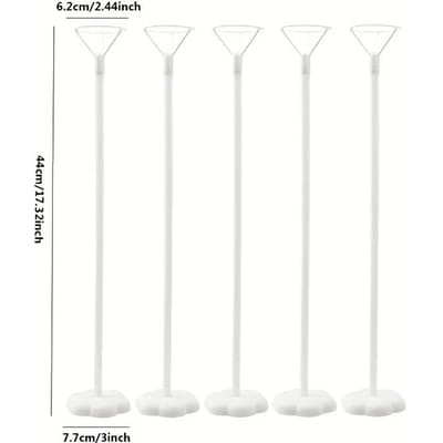 Ballonstandaard Basis DIY Ballonhouder Zuil Steun Volwassenen Kinderen Verjaardagsfeest Babyshower Bedankjes Bruiloft Tafeldecoratie Evenement Other white