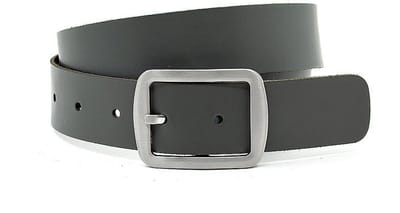 Dames riem grijs - 4 cm breed - Leer - Basic riem - Basic - Maat 95