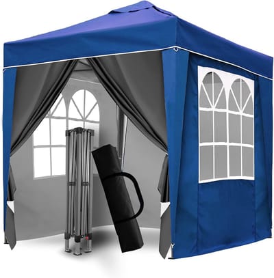 Pop Up Paviljoen - Feesttent Waterdicht - Buitenfeest Bescherming - Volledig Waterdicht - 2x2 Meter - Blauw