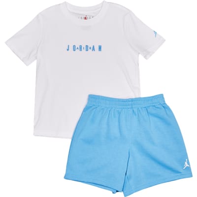 Jordan Wordmark Emb Trainingspakken Peuter - Wit - Maat 98 - 104 CM - Katoen Jersey