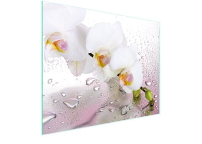 TMK ArtDeko Serie - Glas Snijplank - 52x40 cm - Orchidee - Hittebestendig - UV-druk
