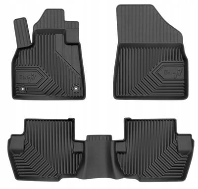 Frogum - No.77 - Automatten 3D - Geschikt voor CITROËN DS5 (2011-2018) - 3-delig - TPE Rubber - Zwart