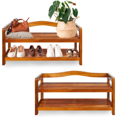 Casaria Schoenenrek 74x26x42cm – 2 stuks tot 80kg – Donkerbruin