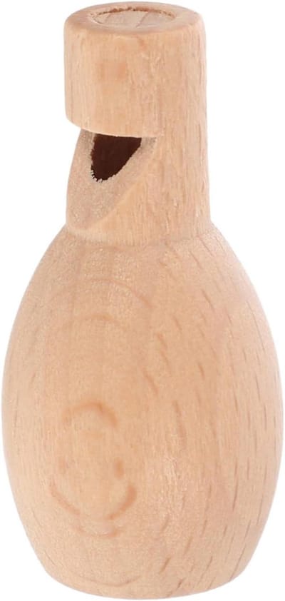 Houten Fluitje - Muziekinstrument Speelgoed - Creatief Schilderen - Glad Houten Oppervlak - 4 x 2 x 2 cm - Beige