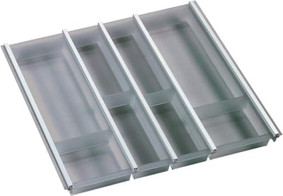 Bestekbak Inzet voor Lade 60 cm - Transparant Grijs Bestekcassette