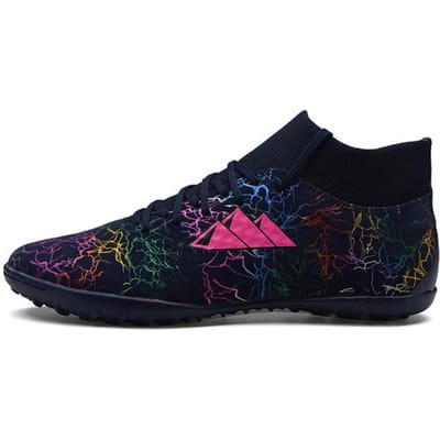 Chaussures de Football Professionnelles Homme Femme Enfants Tf Ag Enfants Garçons Filles Étudiants Chaussures de Soccer Crampons Baskets de Sport Taille 30 -44 35 noir