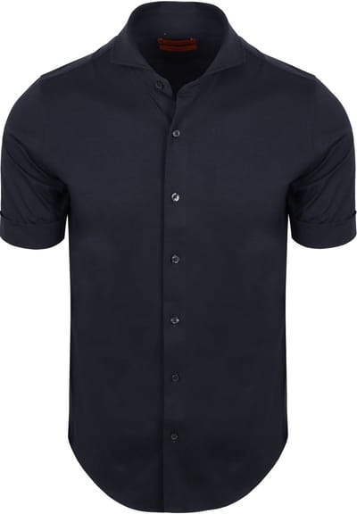 Suitable Shortsleeve Sorona Overhemd Erik Donkerblauw (navy) - Maat 39 - Heren - Overhemden Formeel