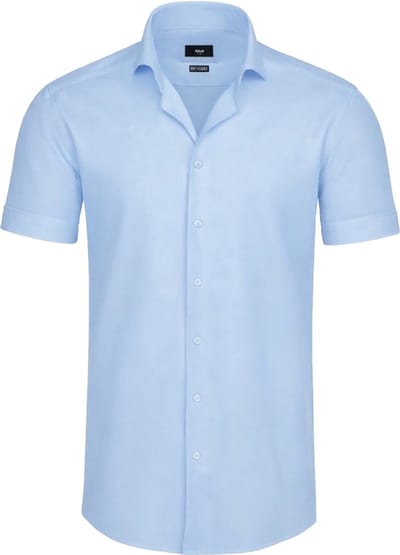 Heren Overhemd korte Mouwen - Lichtblauw - Blouse