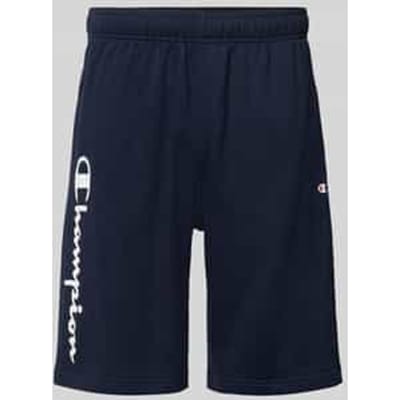 Sweatshorts met logoprint en -stitching
