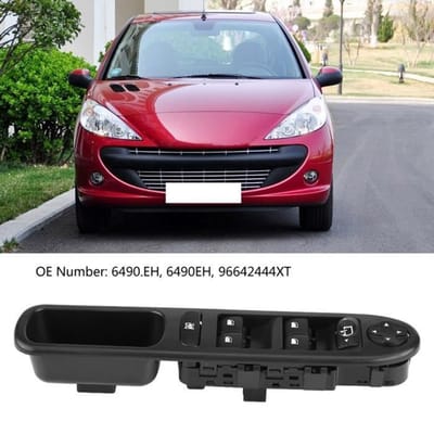Qqmora interrupteur de lève-vitre Interrupteur de commande de fenêtre principale électrique avant gauche pour 207 auto commutateur