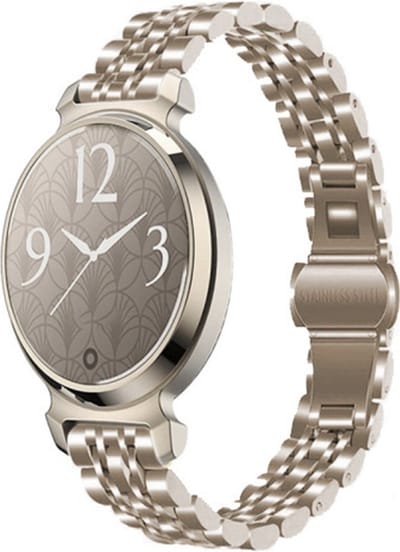 By Qubix - Metalen schakelbandje - Vintage goud - Geschikt voor Garmin Lily 2