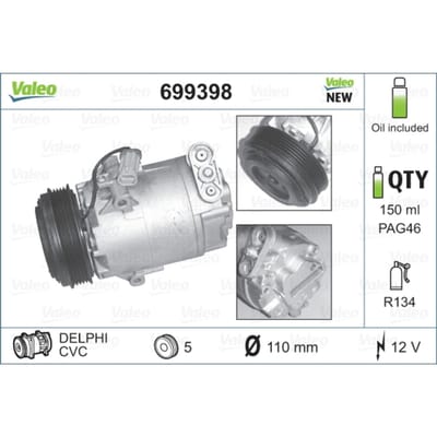 Compressor airconditioning VALEO 699398