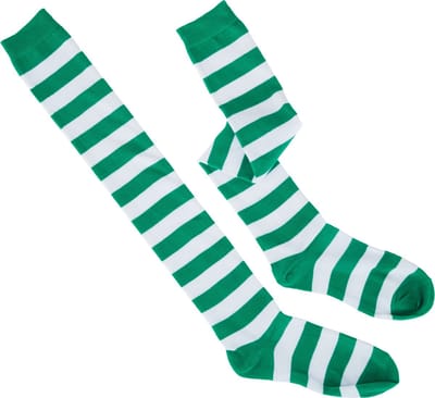 dressforfun - St. Patrick’s Day Kniekousen met strepen - verkleedkleding kostuum halloween verkleden feestkleding carnavalskleding carnaval feestkledij partykleding - 302564
