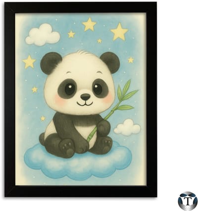 Babykamer Posters | Panda | Pand met Bamboe | 21x30 cm | Diverse Posters | Kinderkamer | Babykamer | Jongen en Meisje | Poster Babykamer | Fotopapier| Wanddecoratie | Kinderposters | Cadeau | Baby Dieren | Nordic Style | TheOldOmen |