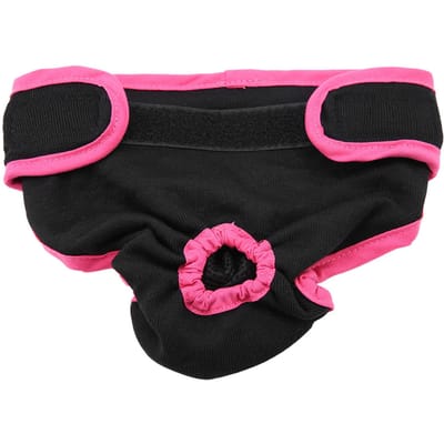 Pantalon Polyester pour Chien Sous-vêtements pour Chiot Culotte Physiologique pour Femelle Couche Sanitaire pour Animal de Compagnie (Rose XS)