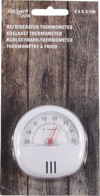 Kitchen Tools | Koelkast - Thermometer - Kunststof - Bereik Van -20 t/m 50 - 6 x 5,5 cm