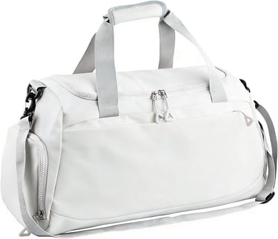 Thijox - Sporttas voor Heren en Dames met Schoenenvak en Natte Tas, Waterdicht en Licht, 50x23x27 cm, Beige, Ideaal voor Fitness, Zwemmen, Reizen en S