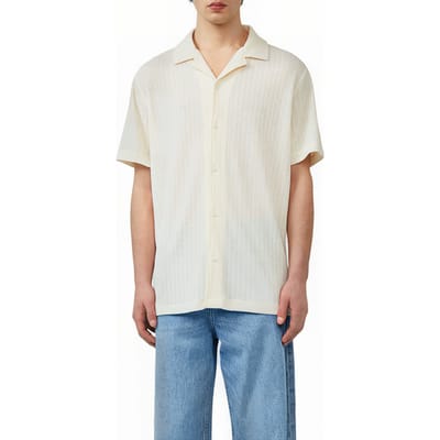 s.Oliver -qs Shirts Offwhite Size: XS | Casual Shirts Outlet | Heren | Wit