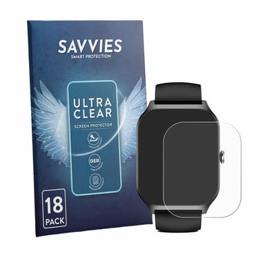 Savvies - Screenprotector voor Kriutefy Smartwatch 1.83" - Folie Beschermfolie transparant 18 Stuks