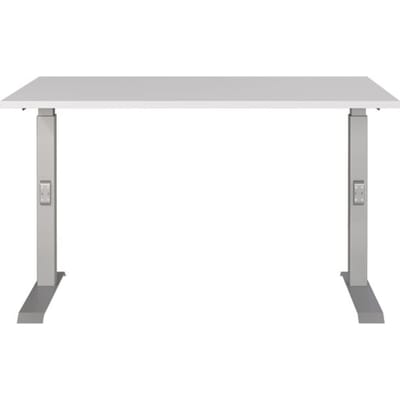 Agenda bureau, mechanisch in hoogte verstelbaar, B 1200 x D 800 x H 680-910 mm, lichtgrijs/zilver
