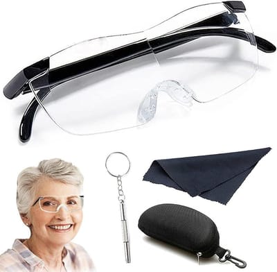 Vergrootglas, 300% draagbare leesloep, hoofdloep, vergrootglas, handsfree leesloep, bescherming tegen blauw licht, voor nauwkeurig werk, borduurwerk, lezen