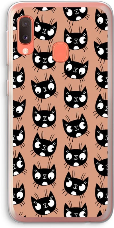 Case Company® - Hoesje geschikt voor Samsung Galaxy A20e hoesje - Kat - Soft Cover Telefoonhoesje - Bescherming aan alle Kanten en Schermrand