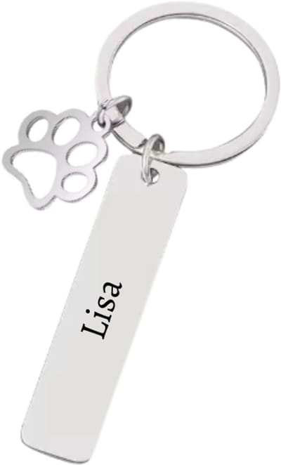 Hondenpenning NaamLabel Hond | Zilver | Naamlabel met Hondenpoot | Inclusief Graveren | DogTag | Naamtag Hond | Petshop Seven