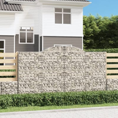vidaXL Schanskorven 13 st gewelfd 300x50x160/180 cm ijzer