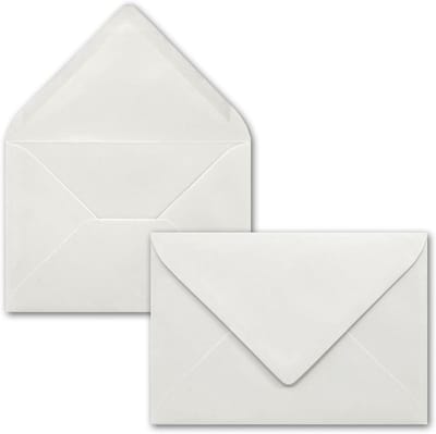 1000 stuks Kleine Enveloppen DIN C7 Lichtgrijs Blanco - Ideaal voor Kaartjes en Cadeaus