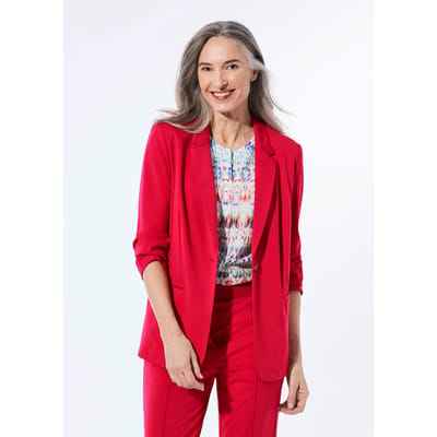 Lichte jersey blazer met uitstekende bewegingsvrijheid - rood - Gr. 40 van Goldner Fashion