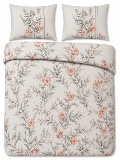 Decoware Dekbedovertrek Aprila 140x220 cm - Katoen - Bloemen Thema - Met Kussensloop - Eenpersoons