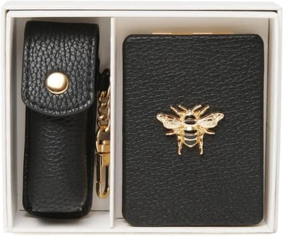 Make-up Set - Spiegel en Houder - Make-up Aanbrengen - Met Bij Detail - Compact Formaat - Zwart