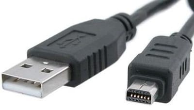 Allecto - USB Data Kabel 12-Pin voor Olympus Camera's - Compatibel met FE140 FE200 D425 D435 - Hoogwaardige verbinding - Snelle gegevensoverdracht ...