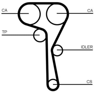 Distributieriemset Continental CTAM CT1167WP6PRO