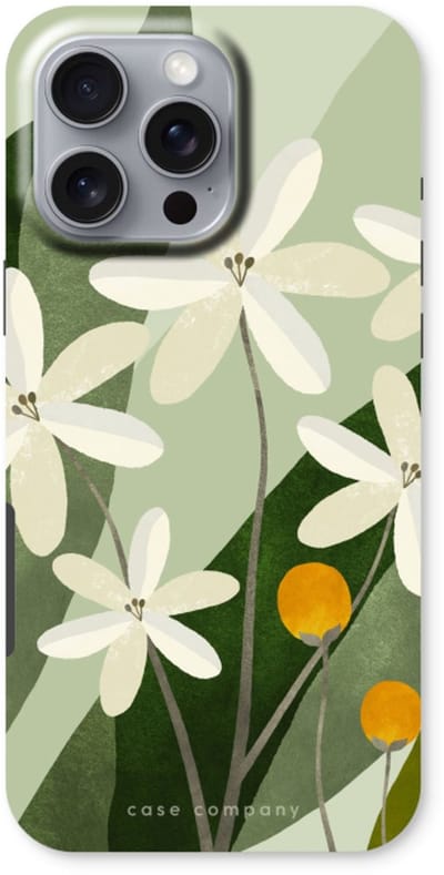 Case Company® - Hoesje geschikt voor iPhone 16 Pro Max hoesje - Ivory bloom - Tough Case - Maximale Bescherming alle Kanten en Schermrand