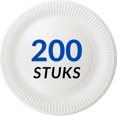200 Stevige kartonnen borden van 23cm | wit karton Milieuvriendelijk, biologisch afbreekbaar, vloeistof- en oliebestendig, magnetronbestendig, natuurlijk alternatief voor plastic