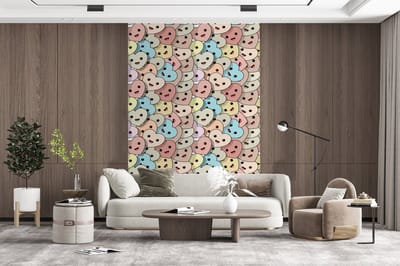 Behang - Fotobehang Hart - Patroon - Baby - Breedte 200 cm x hoogte 300 cm