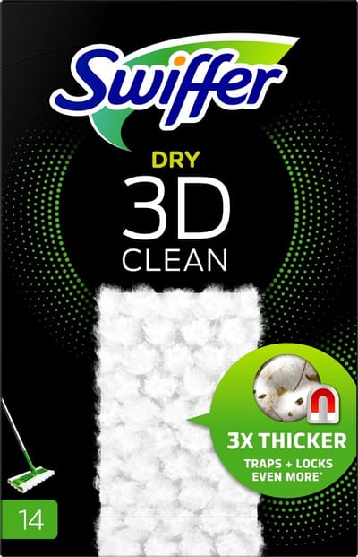 Swiffer Dry 3D clean stofwisdoekjes navulling doosje - 14 stuks